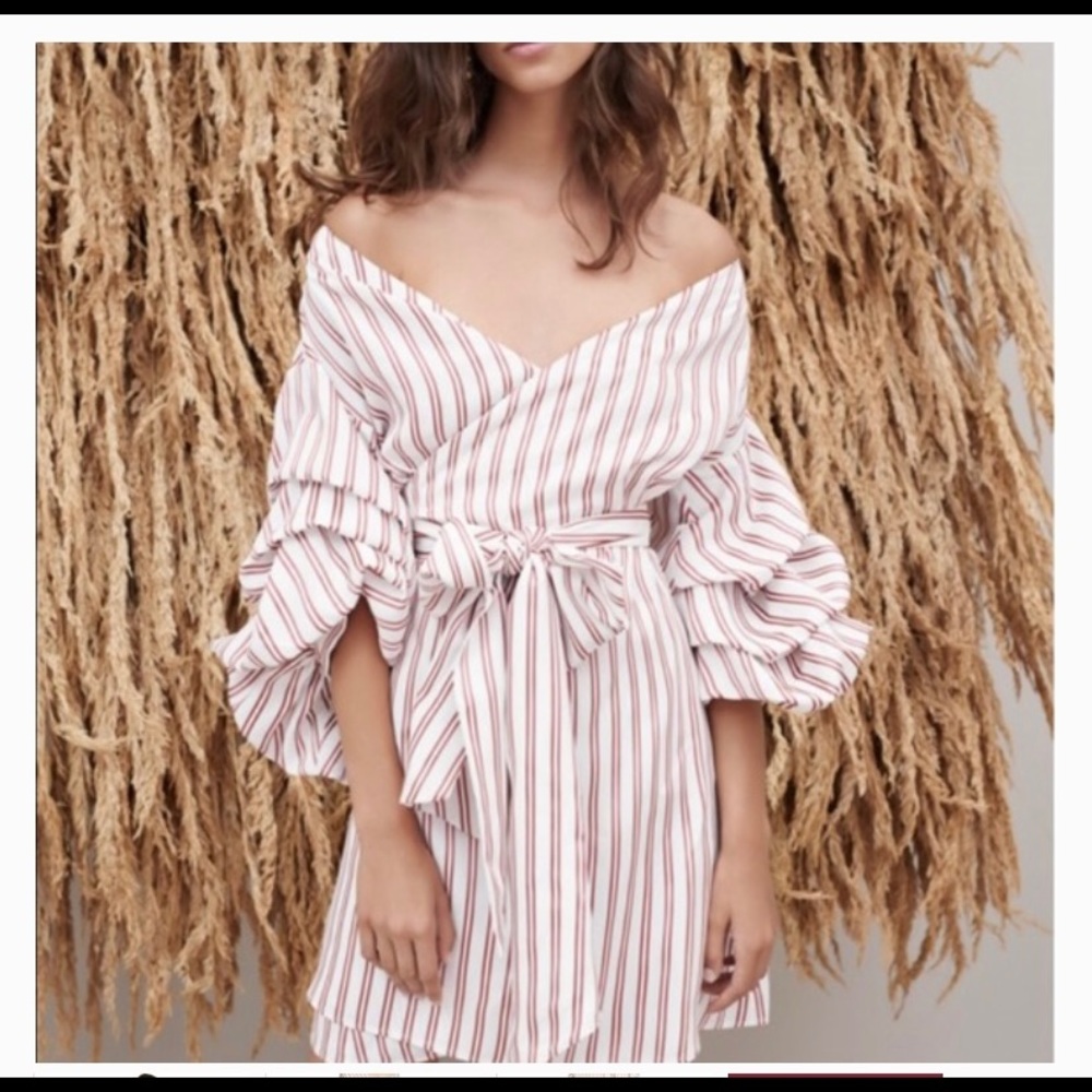 Alexis brand Maren stripe wrap dress